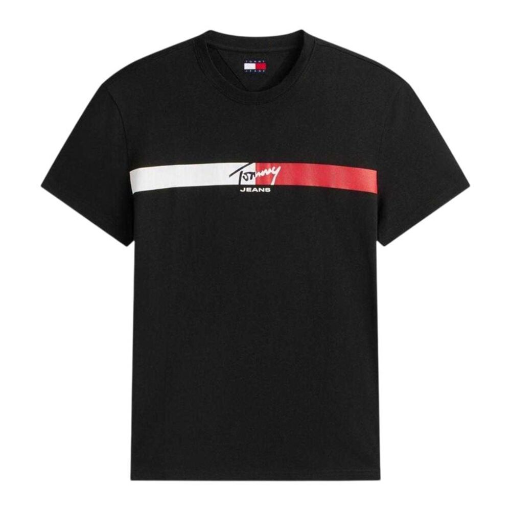 Tommy Jeans Mens Logo Regular T-Shirt / Black